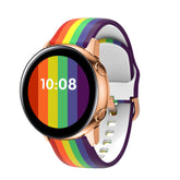 Rainbow Silicone Watch Band For Samsung Galaxy Watch 42/46mm Gear S3 Frontier/Classic(Rainbow)