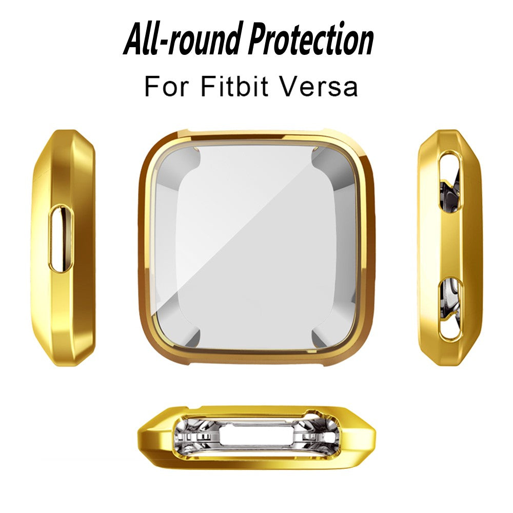 For Fitbit Versa Electroplated TPU Watch Case -Gold