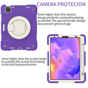 iPad Case For iPad Pro 11/Air 4 with 360¡ãSwivel Stand-Catharanthus Roseus