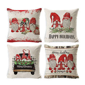 Set of 4 Christmas Pillow Covers 45 x 45 cm Cushion Pillowcase Decorations-Set5