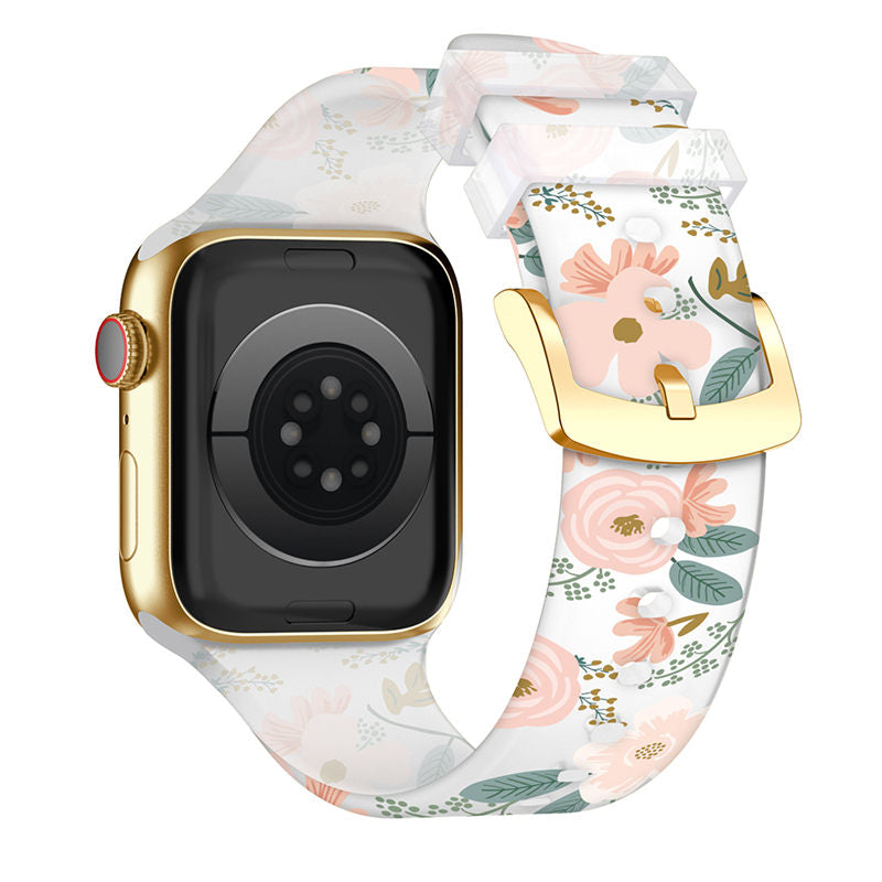 Apple Watch Sport Silicone Band Colorful Printed for iWatch Series 7 6 5 4 3 2 1-Pattern1