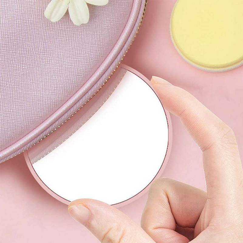 10x Magnifying Pocket Makeup Mirror-Pink