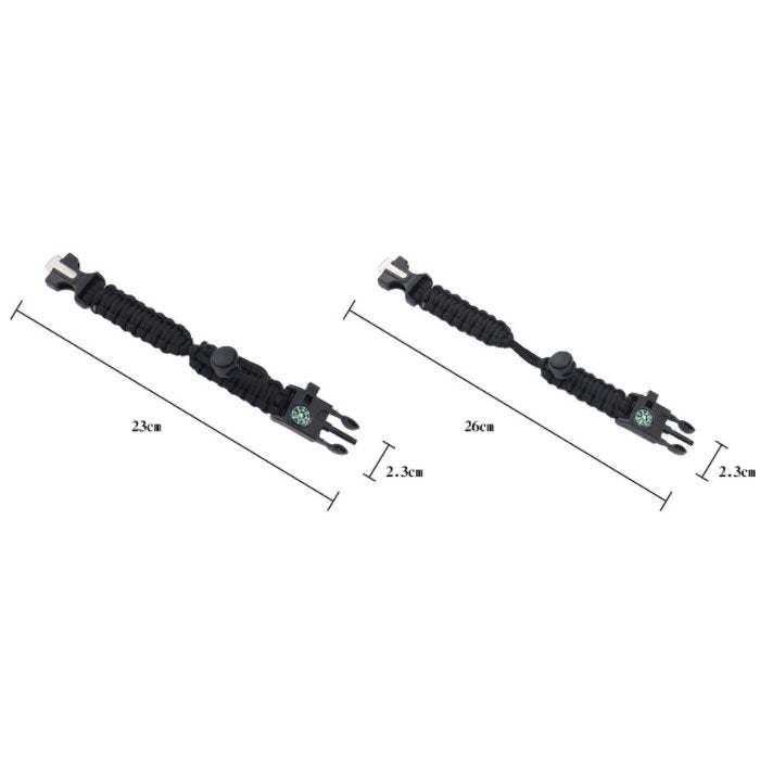 2Packs Hiking Gear Traveling Camping Gear Kit Bracelet Adjustable-C