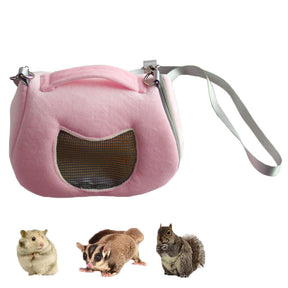 Portable Pet Outgoing Carrier Bags with Adjustble Shoulder Strap-Pink