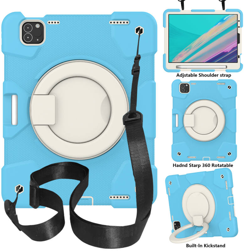 iPad Case For iPad Pro 11/Air 4 with 360¡ãSwivel Stand-Sky Blue