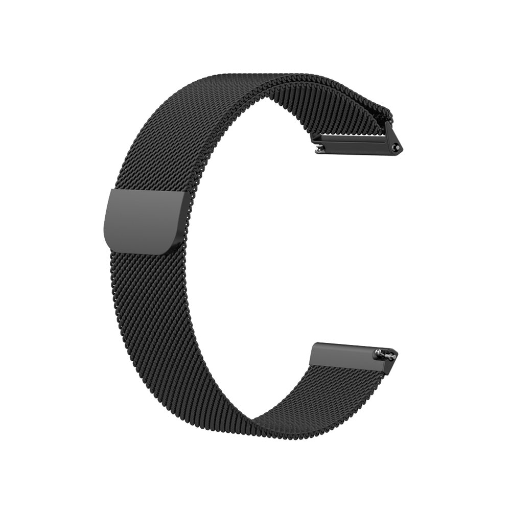 Metal Mesh Watch Bands With Steel Magnetic Absorption Loop For Samsung Galaxy Watch 42/46mm Gear S3 Frontier/Classic(Black)