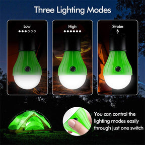 LED Portable Tent Light 4 pcs Hook Camping Emergency Light-Hiking Fishing Power Outage