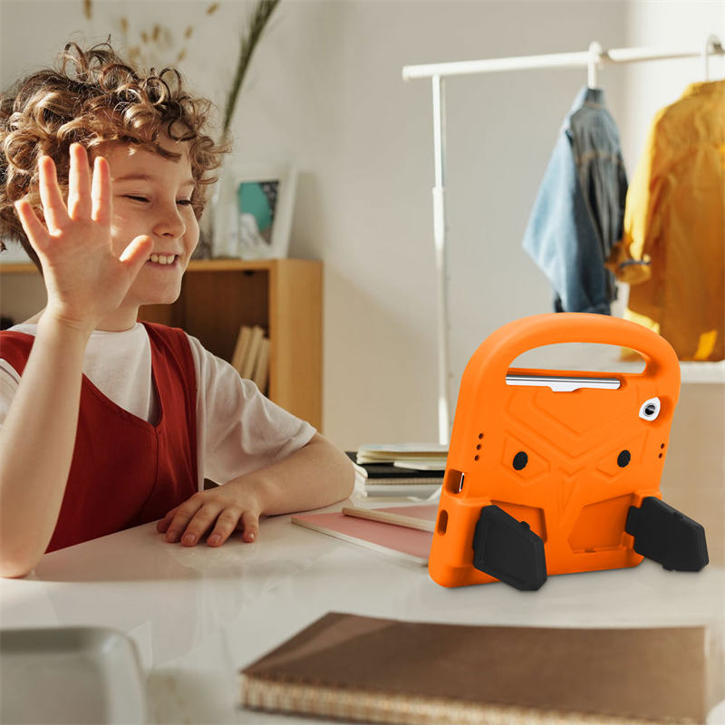 Sparrow iPad Case Kids Safe Shockproof Handle Stand Cover For Mini6-Orange