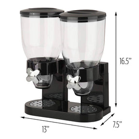 Dry Food Cereal Control Convenient Storage Dual Control White