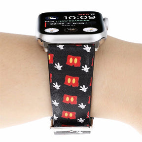 Cartoon Leather Watch Band for Apple Watch Series SE/6/5/4/3/2/1-D