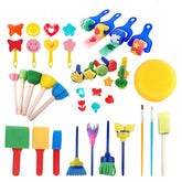 30 Pcs Children DIY Sponge Foam Stamp Tool Set For Cartoon Graffiti