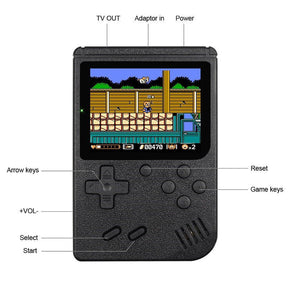 Retro Handheld Game Console with 400 Classical FC Games Support for Connecting TV-Red