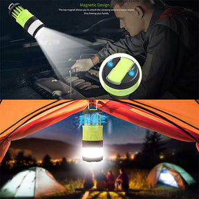 Portable LED Camping Lantern Bug Zapper for Hiking Tent Survival Kits-Green