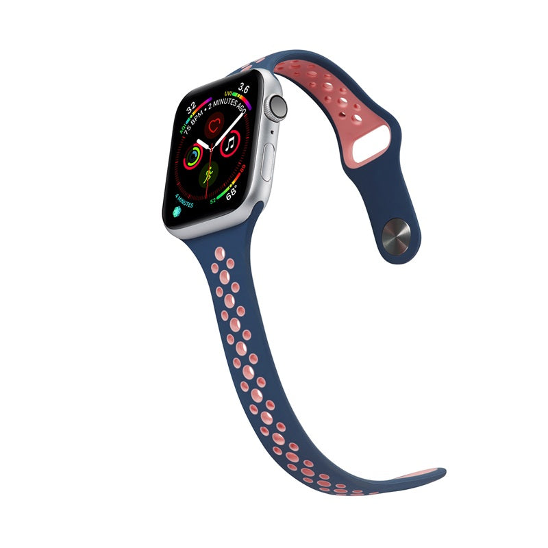 Nike Silicone Sport Breathable Watch For Apple iWatch Series-Blue Pink