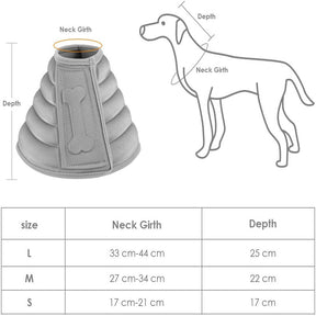 Dog Collar for Surgery Soft Recovery Cone to Protect Dogs Wound Healing-Gray