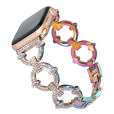 Bling Strap Full Diamonds Metal Jewelry Band for Apple Watch-Colorful