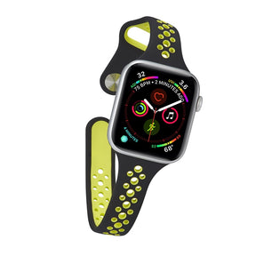 Nike Silicone Sport Breathable Watch For Apple iWatch Series-Black Green