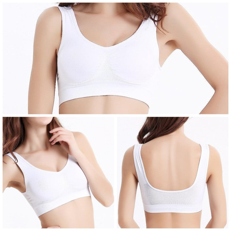 3 Pcs Seamless Sports Bras with Removable Pads Yoga Vest-Set2