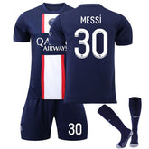 MESSI #30 Paris Home Jersey 2022/23 Soccer Jersey Kit Football T-shirt Set For Adult Kids