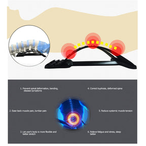 Lumbar Massager for Intervertebral Disc Sciatica Back Stretching Equipment-Green