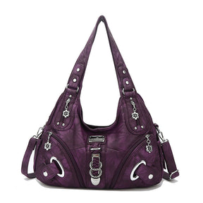 Womens Fashion Hobo Handbag Large Capacity Shoulder Bags-11Purple