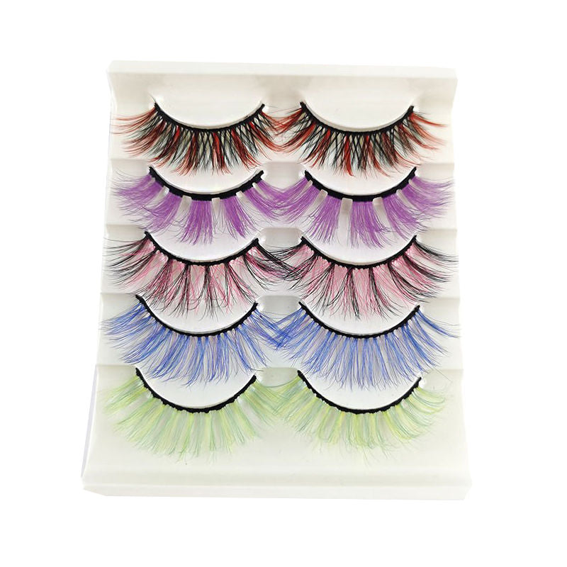 3D False Eyelashes Colored Thick Lashes for Performance Halloween-2