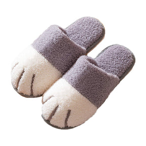 Memory Foam Unisex Slippers Comfortable Cute Animal Soft Shoes-Grey