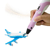 3D Drawing Printing Pen with LCD Screen PLA Filament for Kids-Red