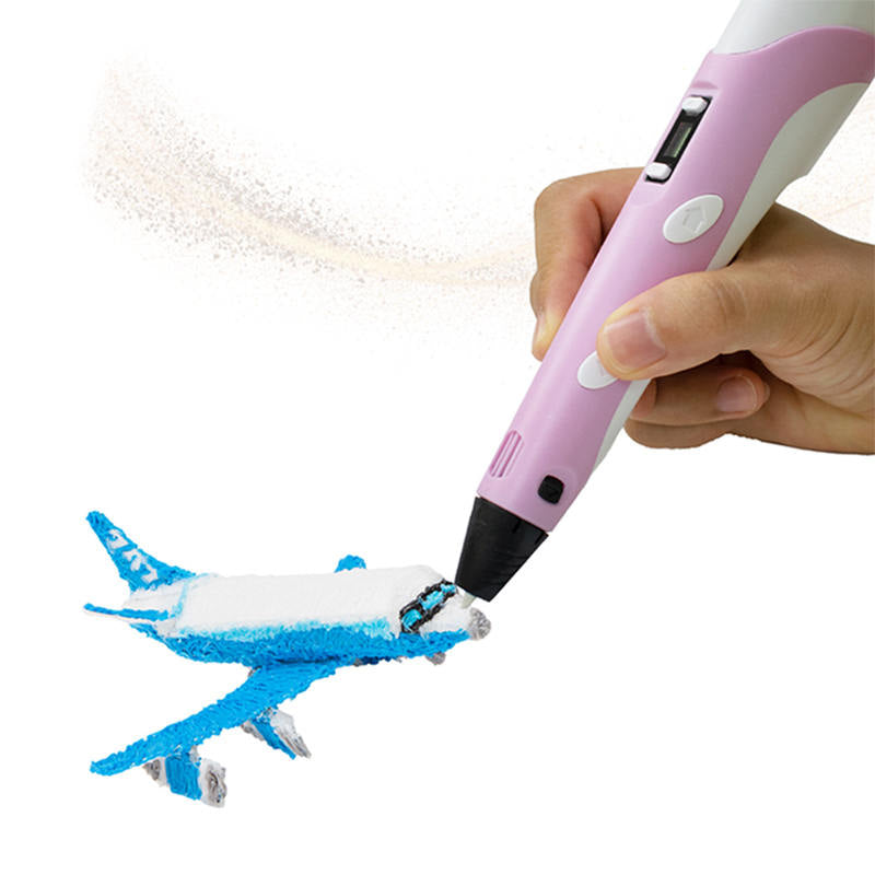 3D Drawing Printing Pen with LCD Screen PLA Filament for Kids-Red