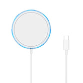 LED Magsafe Magnetic 15W Wireless Charger for Apple 12 Series-White