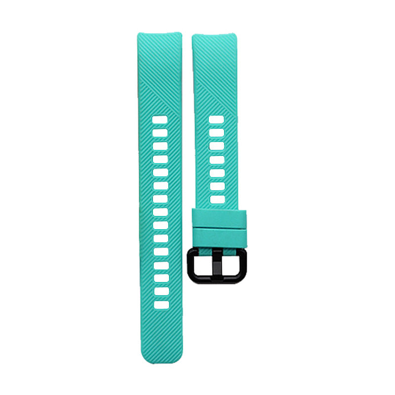 HWRY Silicone Watch Band Quick Release Strap Replacement Wristband For Huawei Band 4/5 And Honor Band 4/5 For Women-Teal Blue