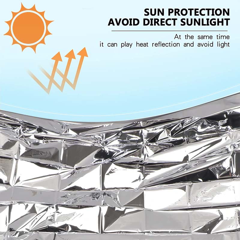 6 Pack Foil Mylar Thermal Emergency Blankets for Outdoors