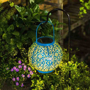 Hanging Solar Lights Outdoor Garden Waterproof LED Lantern Decorative Metal Light 20.1cm x 17.8cm