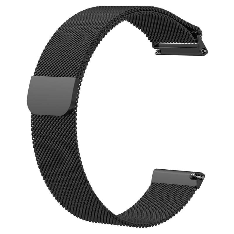 Magnetic Stainless Steel Strap For Fitbit Versa Smart Watch-Black