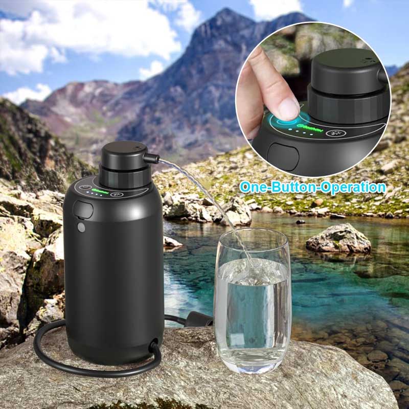 Portable Electric Water Filter System with Emergency Lighting for Hurricane Camping