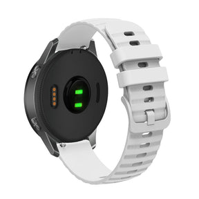 Silicone Watch Band Wave Pockmark for Samsung Cear S2 Huawei Watch GT-White