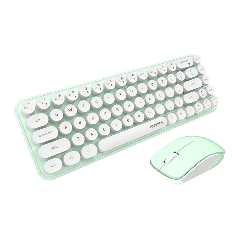 Wireless Keyboard and Mouse Set Combo 2.4G for Laptop Desktop-IDou-Mint Green