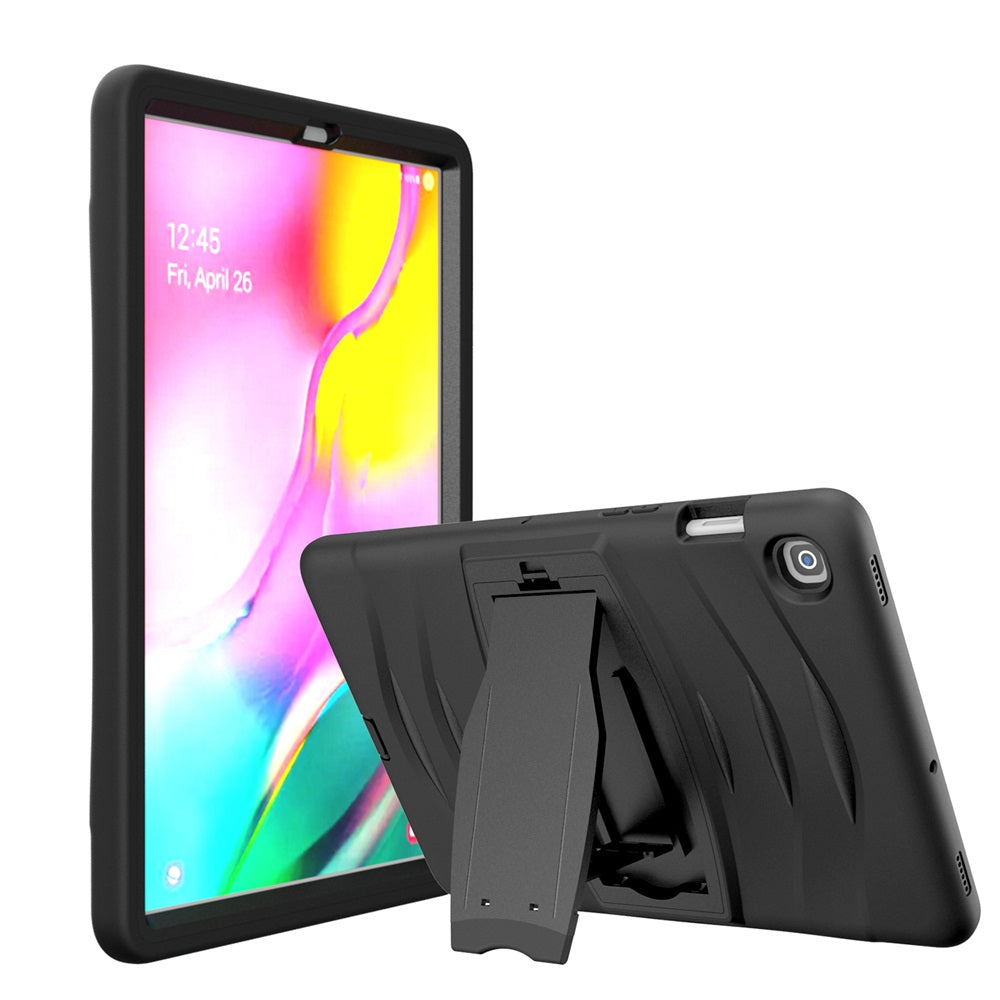 Shock Wave Kickstand Case Anti-Fall Protection For Samsung Tab S5E 10.5 T720/T725(2019)-Black