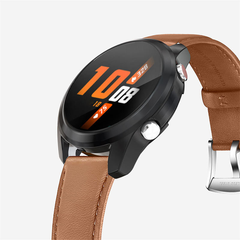 TPU Screen Protector Case For Huawei Watch GT2 42mm&46mm with HD Tempered Glass-Black