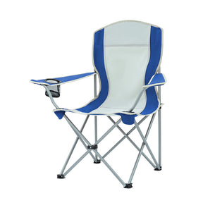 Lightweight Camping Chair with Arm Rest Cup Holder and Carry Bag-Blue