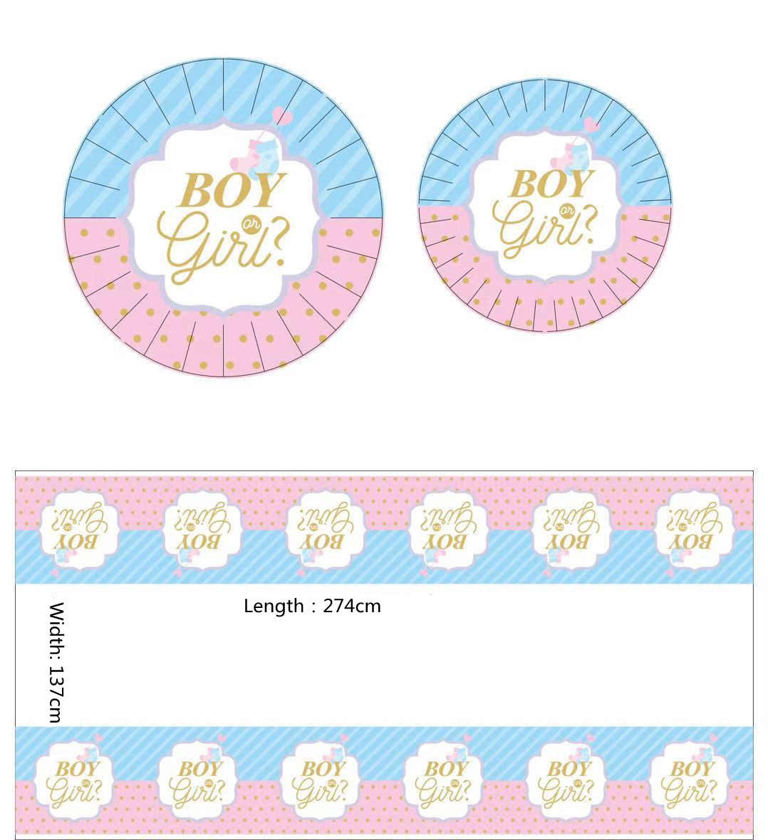 Cute Gender Reveal Ideas for Party Decorations Complete Pack Total 201pcs