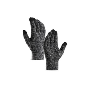 WIWU Winter Man Gloves Upgraded Touch Screen Anti-Slip Silicone Gel Elastic Cuff Thermal-Black White-DZ32