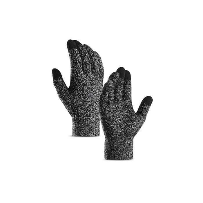 WIWU Winter Man Gloves Upgraded Touch Screen Anti-Slip Silicone Gel Elastic Cuff Thermal-Black White-DZ32