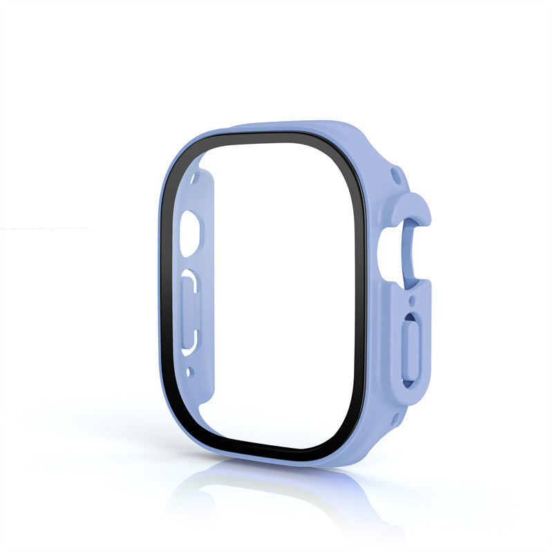 Screen Protector Case with Tempered Glass Film For Apple iWatch 8 Ultra -IceSeaBlue