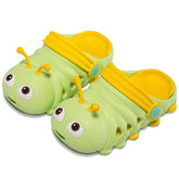 Kids Cute Caterpillar Clogs Lightweight Beach Water Slippers-Light Green
