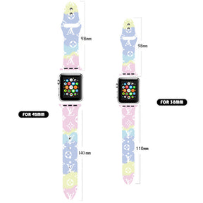 Fashion Painted Printing Silicone Watchband for Apple Watch SE & Series 6/5/4/3/2/1-B6