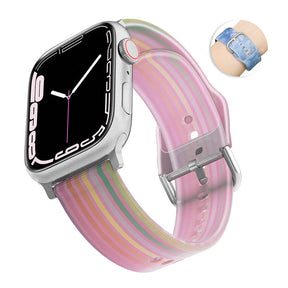 Jelly Silicone Sports iWatch Band for Apple Watch Series 8/7/6/5/4/3/2/1/SE-06