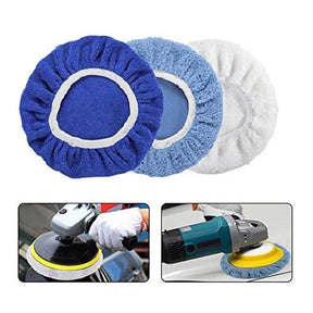 9PCS Waxers Bonnet Set Car Polishing Pads for Orbital Buffer Polisher