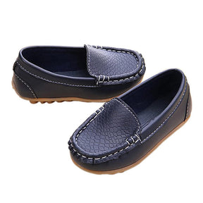 Casual Toddler Flat Shoes Boys Girls Soft Slippery Loafers-DeepBlue