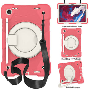 Tab A 8 X200/X205 Samsung Tablet Case with 360¡ãSwivel Stand-Begonia Red